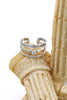 simple layer silver crystal ring