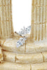 fashion vertically symmetrical crystal silver ring