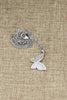 fashion sparkling crystal butterfly necklace ring set