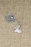 fashion crystal butterfly necklace ring set