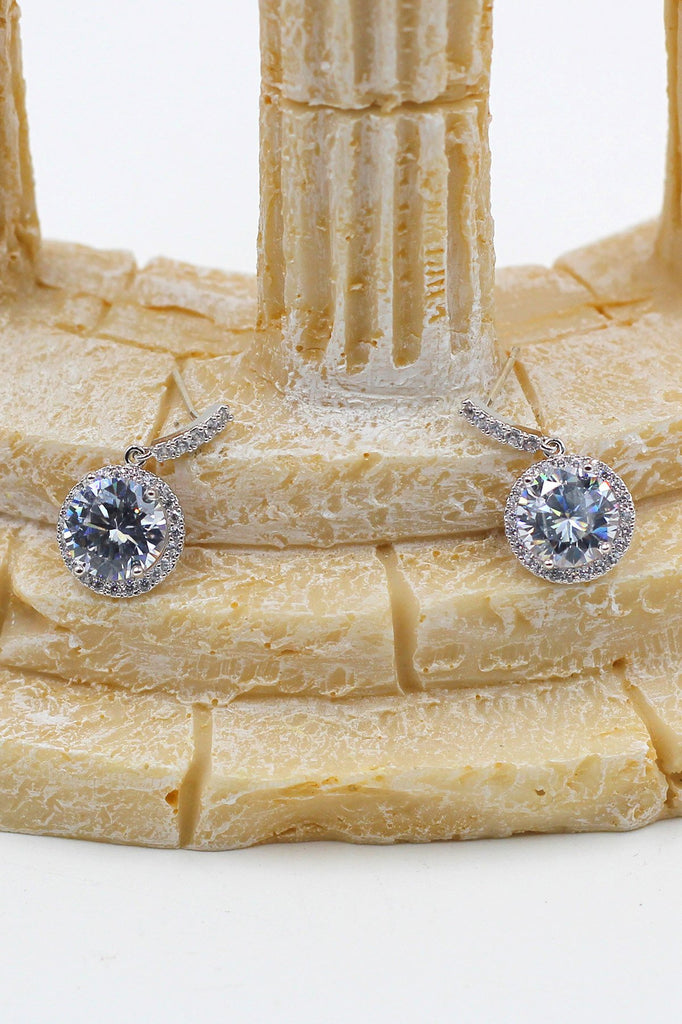 shiny crystal necklace earrings set