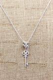 fashion mini key crystal necklace