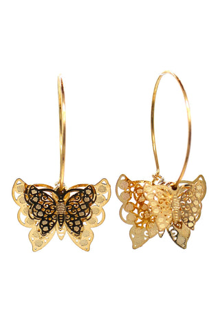 Elegant leaf button earrings