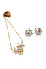 fashion small flower crystal earrings necklace set