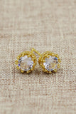 fashion crystal crown stud earrings