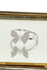 fashion butterfly crystal ring