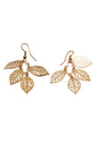 Elegant leaf button earrings