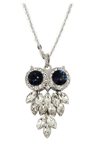 elegant sparkling white crystal necklace