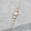 gold round crystal earring bracelet set