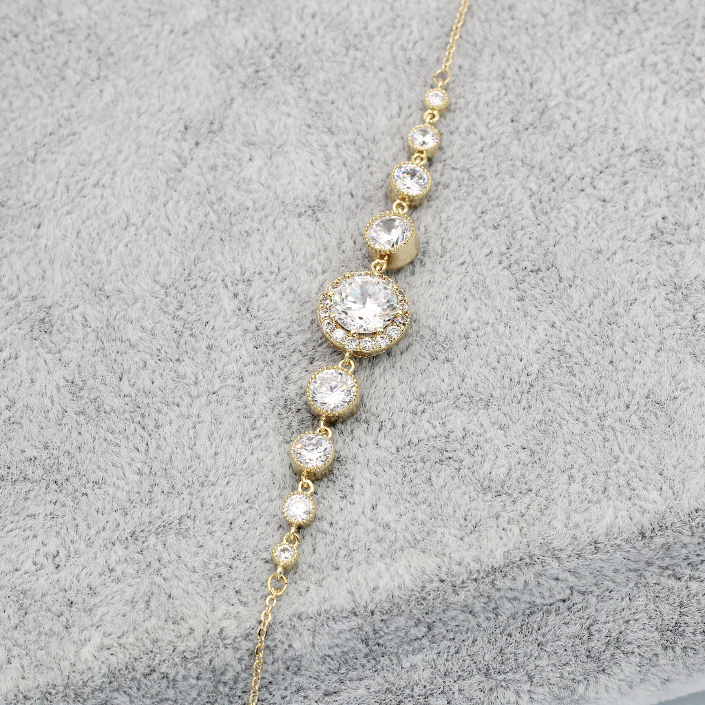 fashion crystal necklace bracelet set