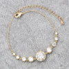gold round crystal earring bracelet set