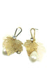 Gold Leaves Pearl Earrings