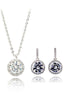 shiny crystal necklace earrings set