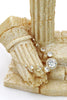 fashion round crystal gold bracelet earring set
