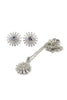 noble shiny crystal earrings necklace set