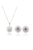 noble shiny crystal earrings necklace set