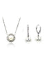 pearl pendant earrings necklace set
