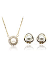 temperament pearl necklace earrings set