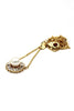 mini bow earrings pearl necklace set
