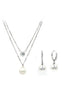 pendant pearl earring necklace set