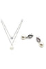 fine pearl crystal necklace earring set