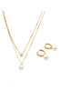 pendant pearl earring necklace set
