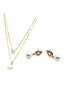 fine pearl crystal necklace earring set