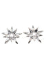 Fashion crystal star claws silver necklace earrings set