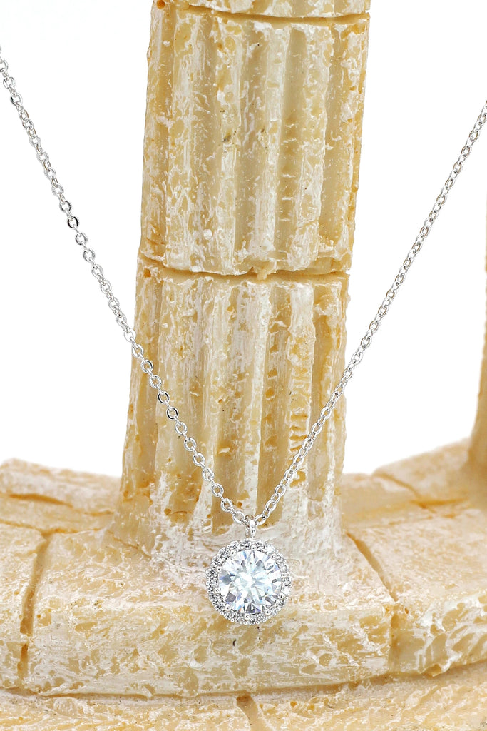 fashion small crystal ring necklace set
