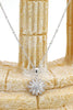 noble shiny crystal earrings necklace set