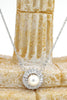 fashion wild crystal pearl earrings necklace set