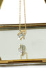 fashion mini X front crystal necklace