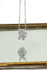 Inlaid zircon necklace ring set