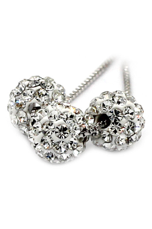 fashion small crystal balls necklace