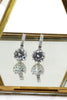 noble silver diamond earrings