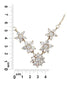 mini crystal flowers clavicle necklace