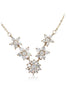 mini crystal flowers clavicle necklace