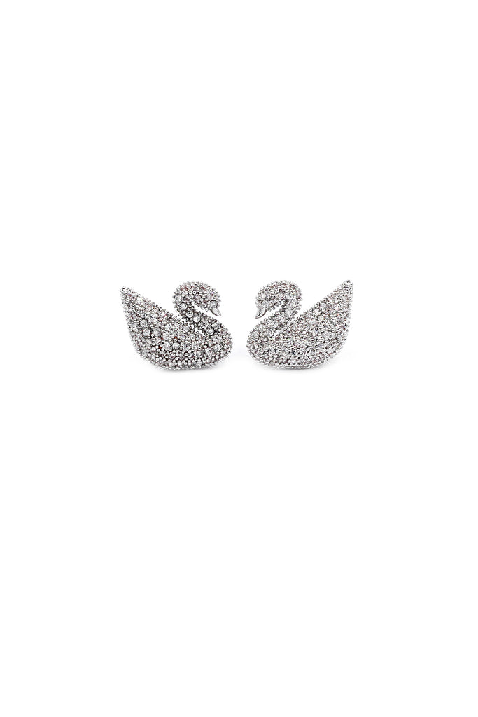 temperament wild little swan crystal earrings