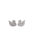 fashion double swan crystal necklace earrings set