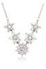 mini crystal flowers clavicle necklace