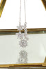 mini crystal flowers clavicle necklace
