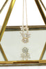 mini crystal flowers clavicle necklace