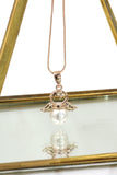 lovely pearl angel necklace