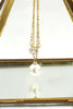 fine pearl crystal necklace earring set