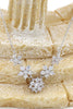 mini crystal flowers clavicle necklace