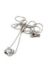single crystal silver necklace earrings set