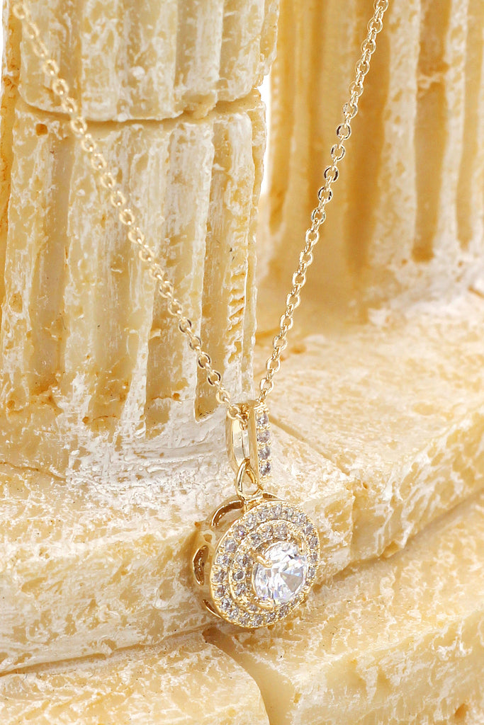 shining crystal hollow necklace