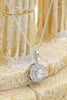 fashion pendant crystal earrings necklace set