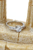 four prong set crystal ring earrings set