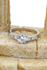 four prong set crystal ring earrings set